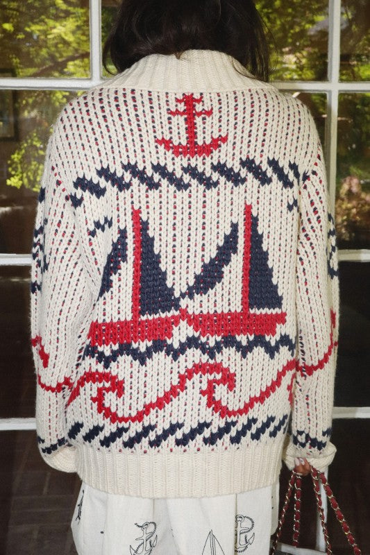 Seaside Sailing Cardigan