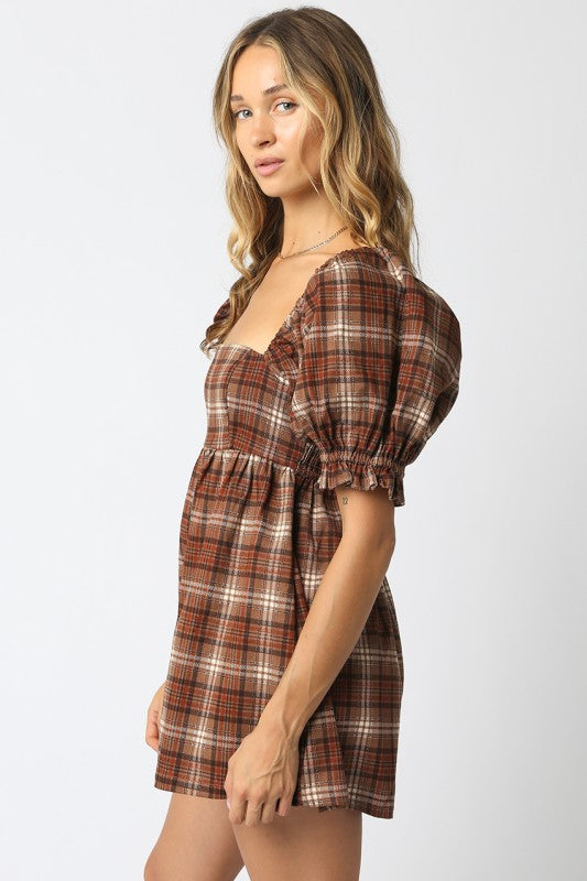 Dillion Plaid Romper(PRE-ORDER (1-2 week)/ Restock)