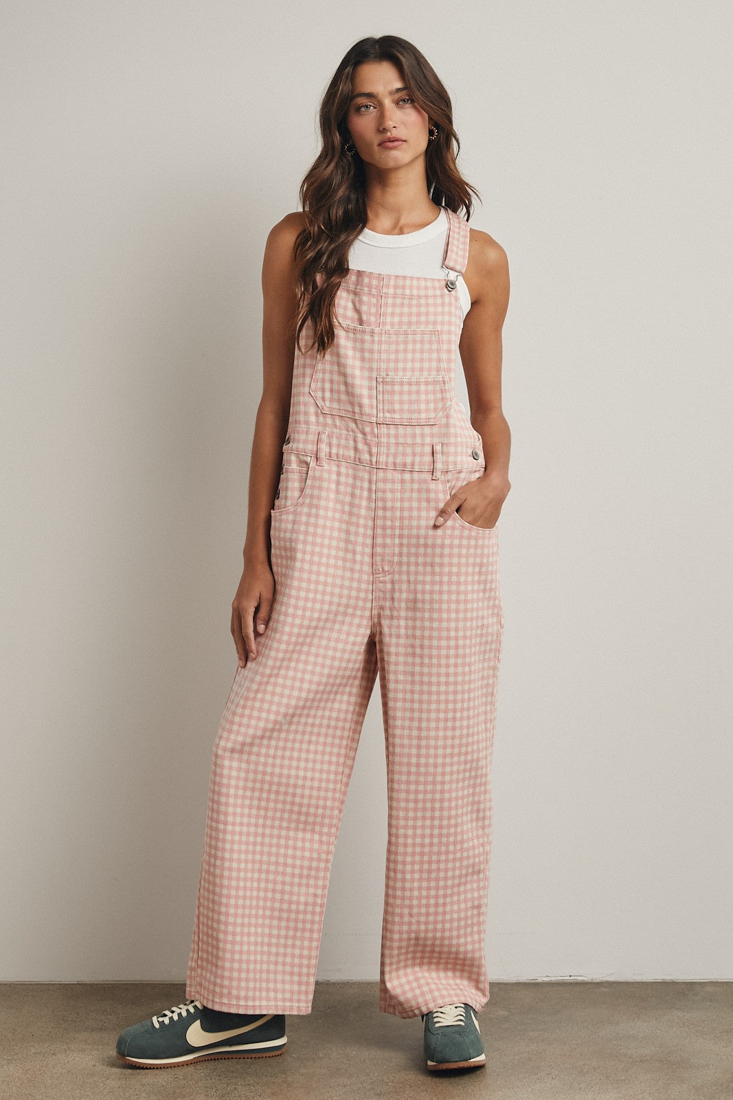 The Blossom Check Overalls (Restock)