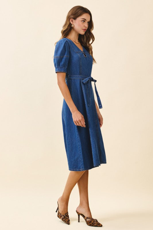 The Sweetheart Denim Midi