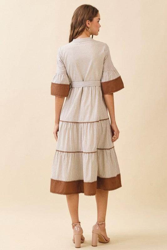 The Pecan Stripe Dress