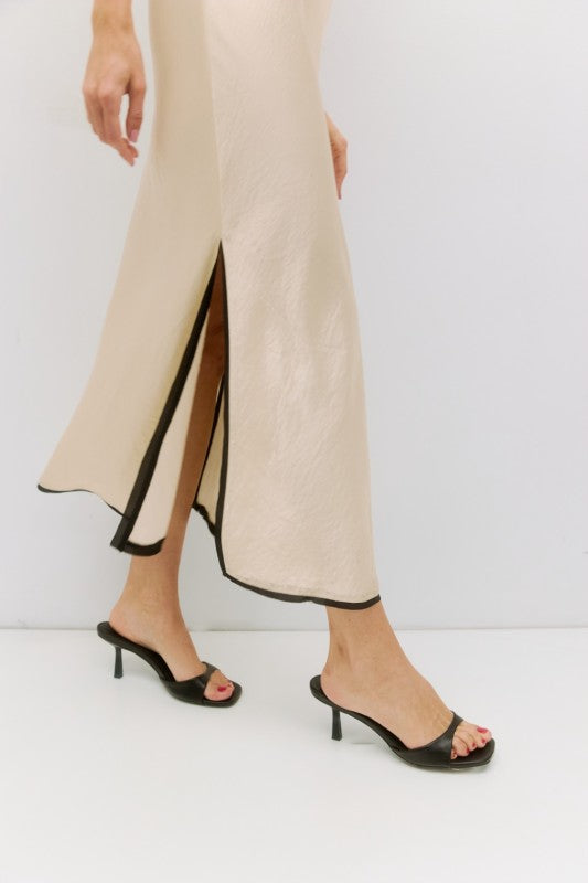 The Contrast Satin Dress
