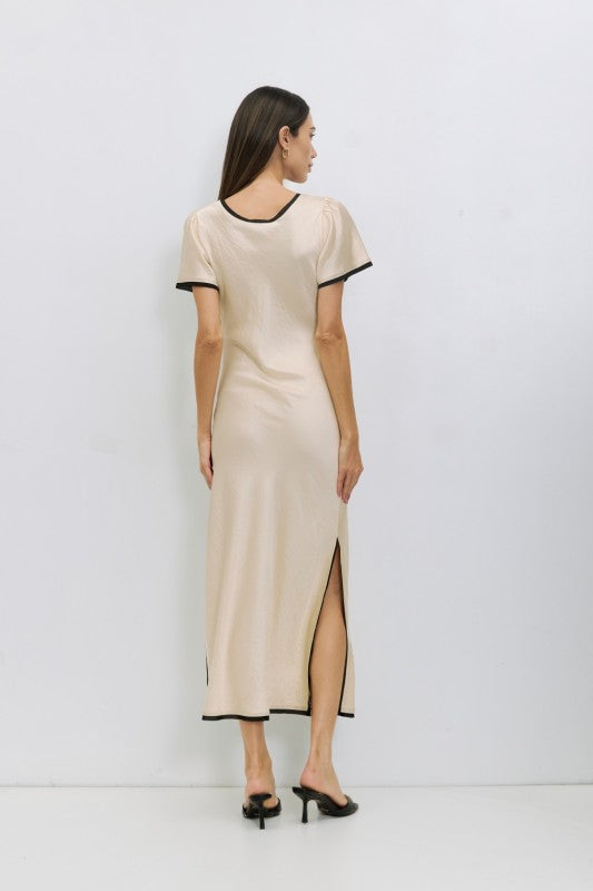 The Contrast Satin Dress