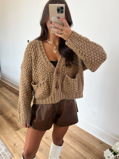 Beary Chunky Knit Cardigan (Restock)