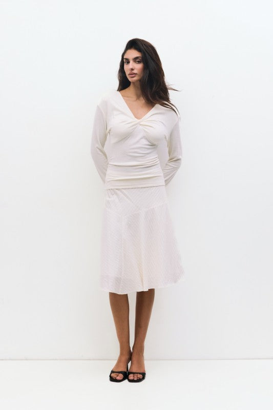 Ivory Twist Front Top