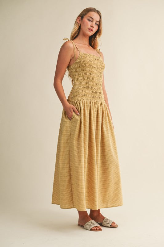 Yellow Smocked Sundress