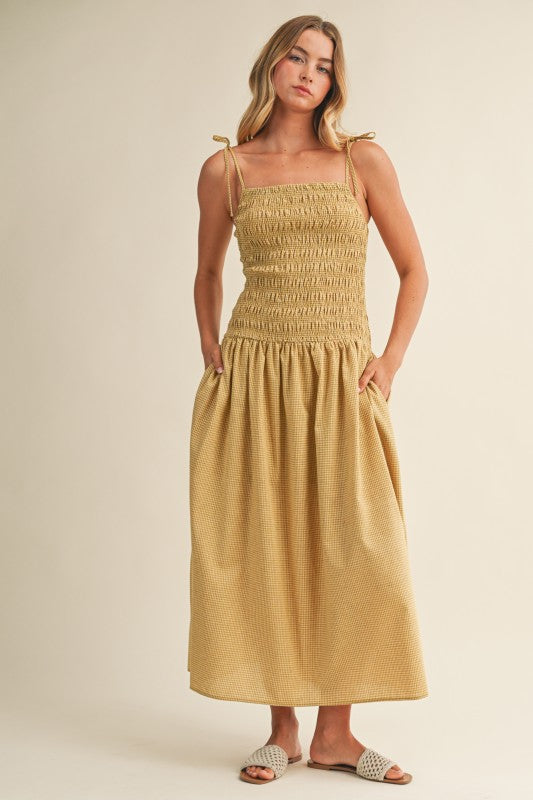 Yellow Smocked Sundress