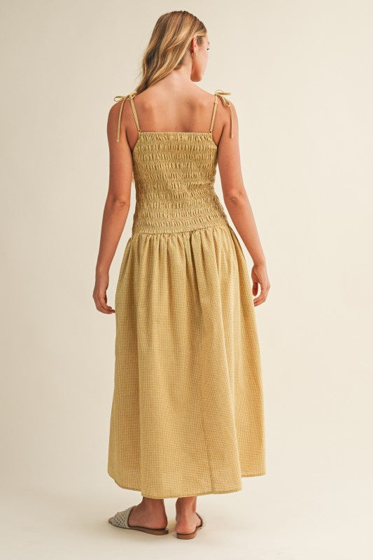 Yellow Smocked Sundress
