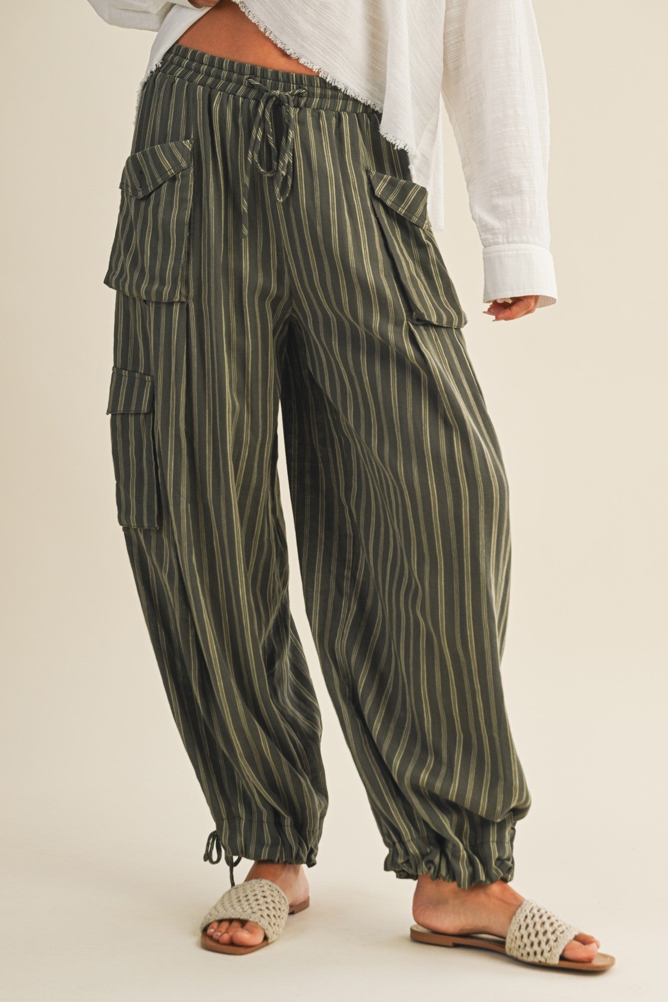 Olive Coast Cargo Pants