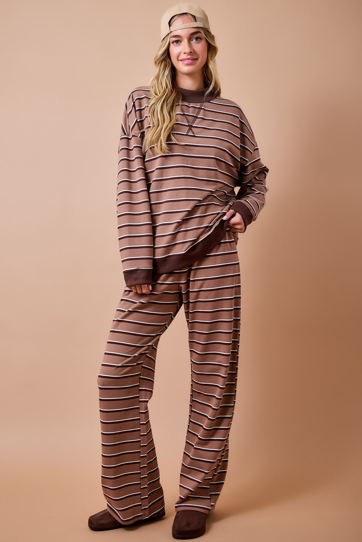 Chocolate Mousse Stripe Set