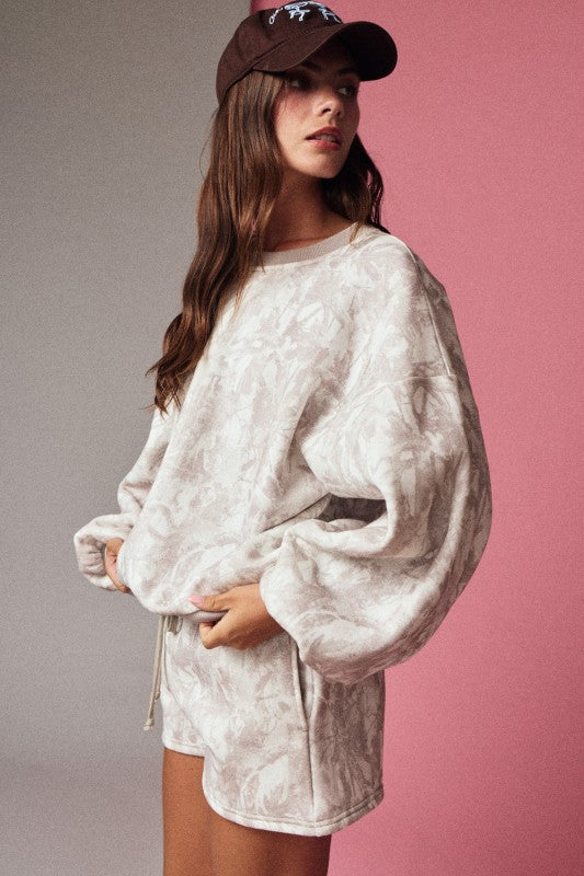 Mocha Camo Shorts Set