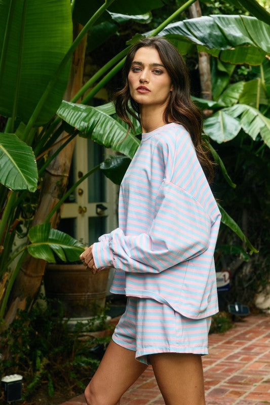 Cotton Candy Stripe Lounge Set