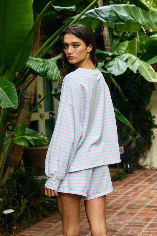 Cotton Candy Stripe Lounge Set