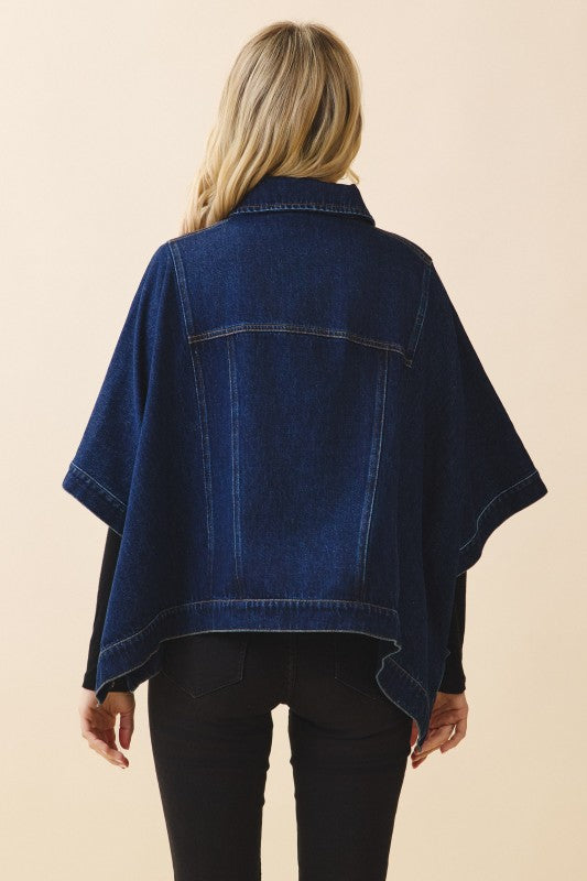 The Sloane Denim Cape
