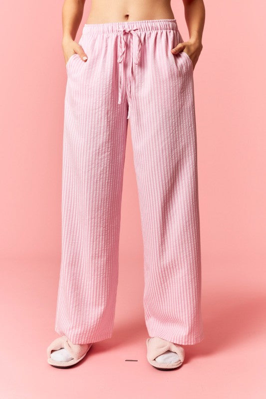 Pink Seersucker Pants