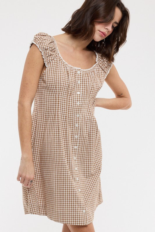 The Caramel Gingham Mini