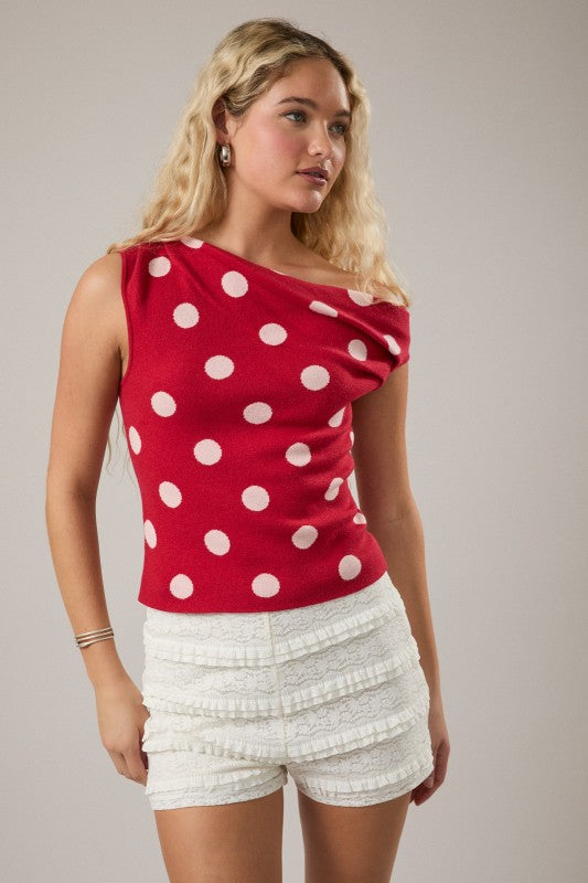 The Wren Top (Red/White)