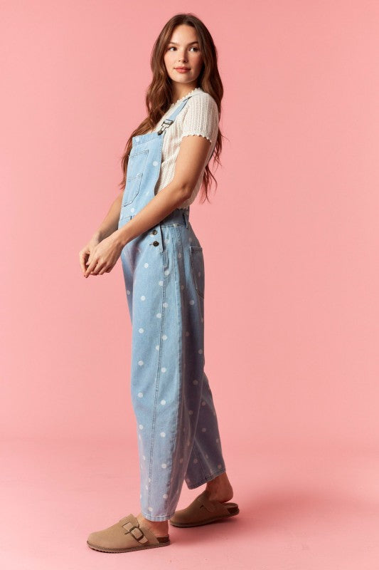The Bluebell Dot Overalls (Restock)