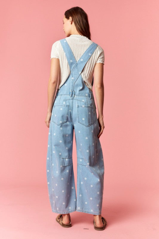 The Bluebell Dot Overalls (Restock)