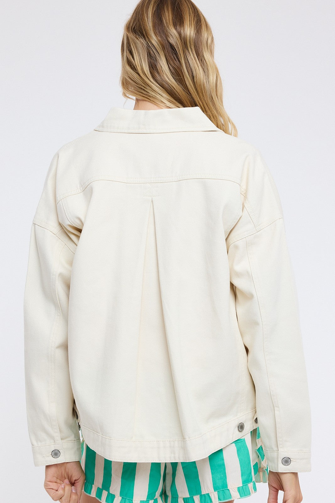 Ecru Essential Denim Jacket