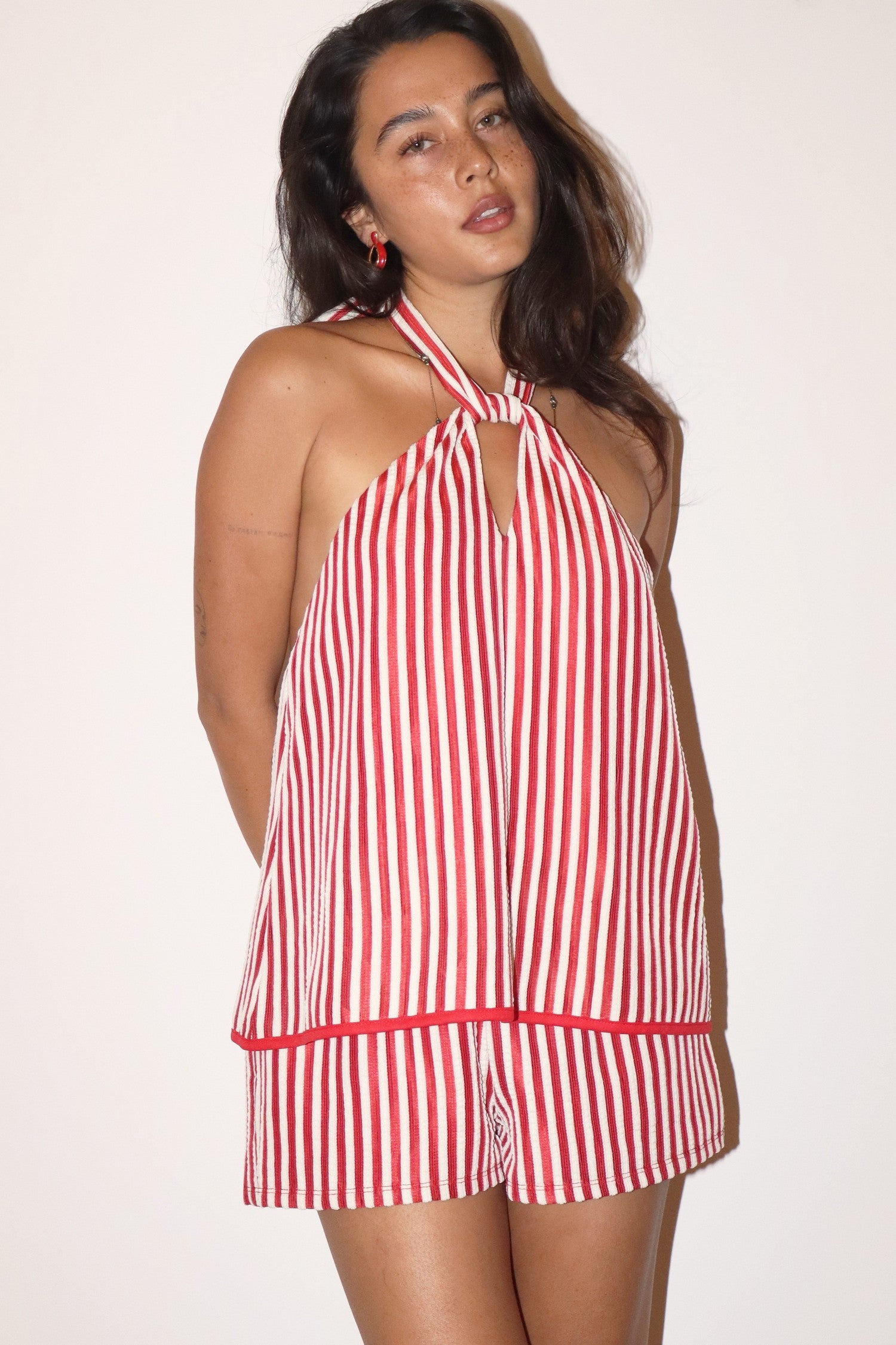 Cola Stripe Romper (PRE-ORDER (June 22nd)/ Restock)