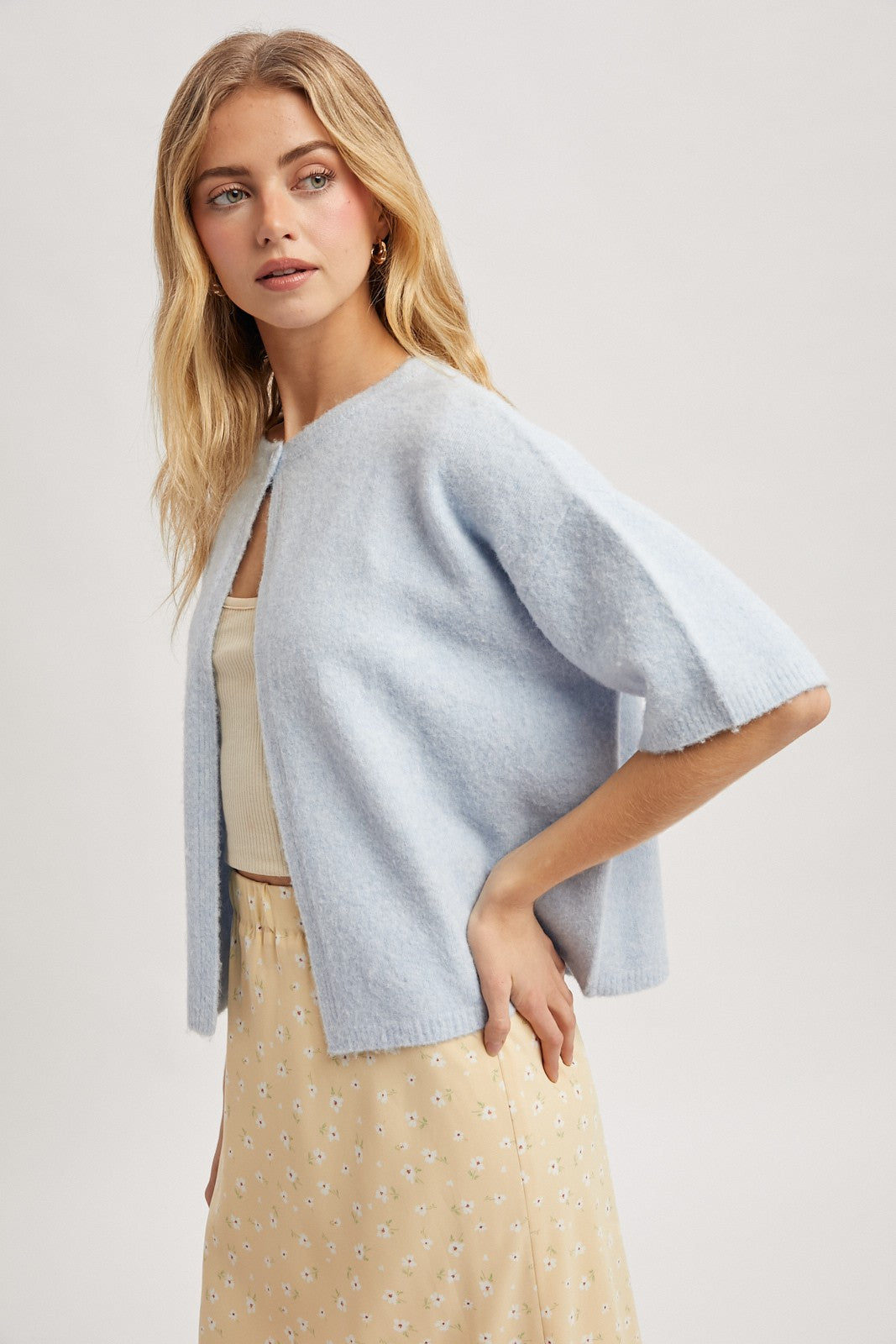 Baby Blue Sweater Cape
