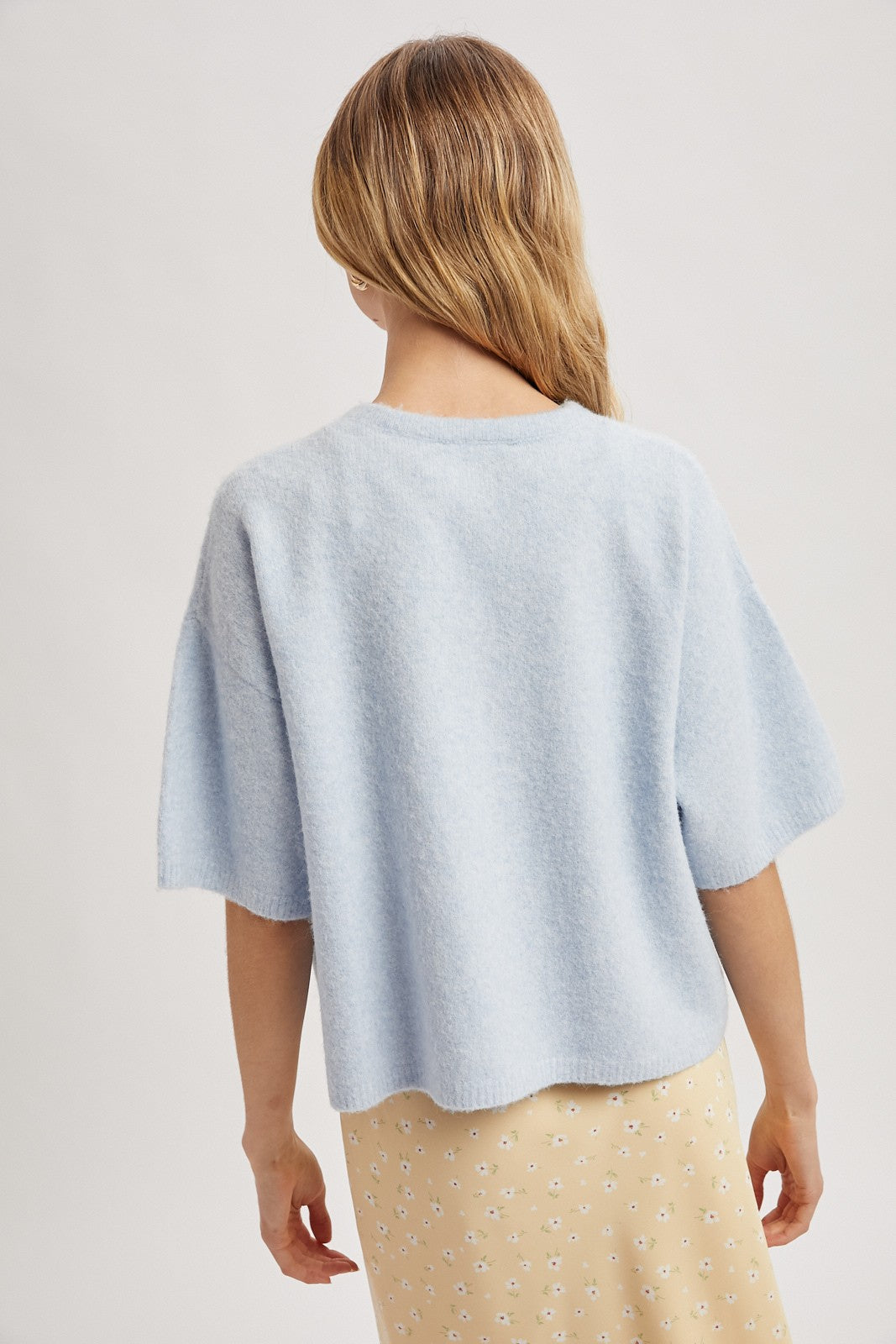 Baby Blue Sweater Cape