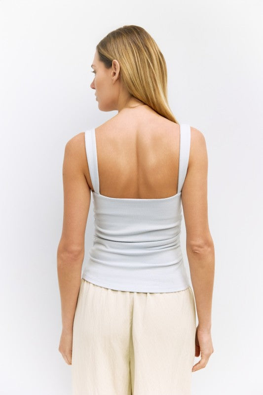 Baby Blue Square Neck Top