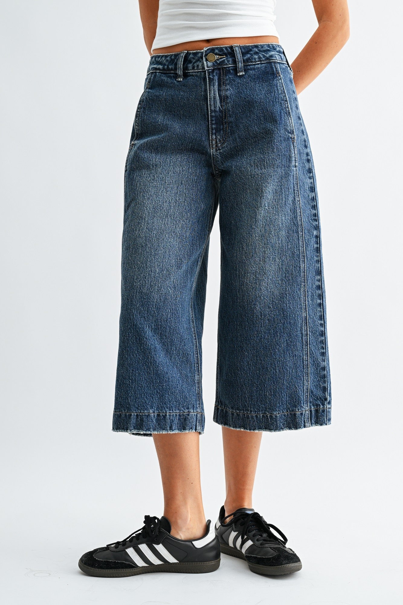 Dark Denim Capris