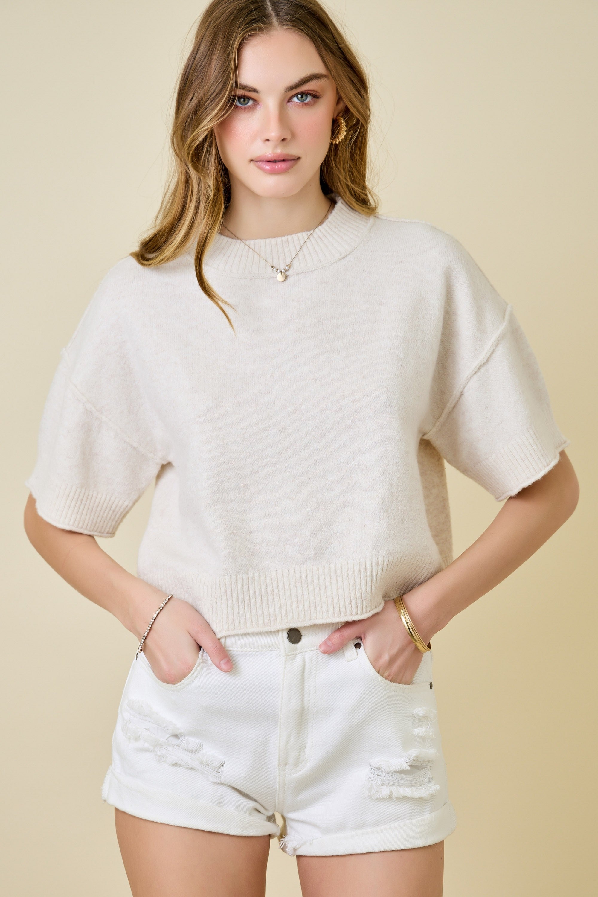 Weekend in Vermont Sweater (Cream)