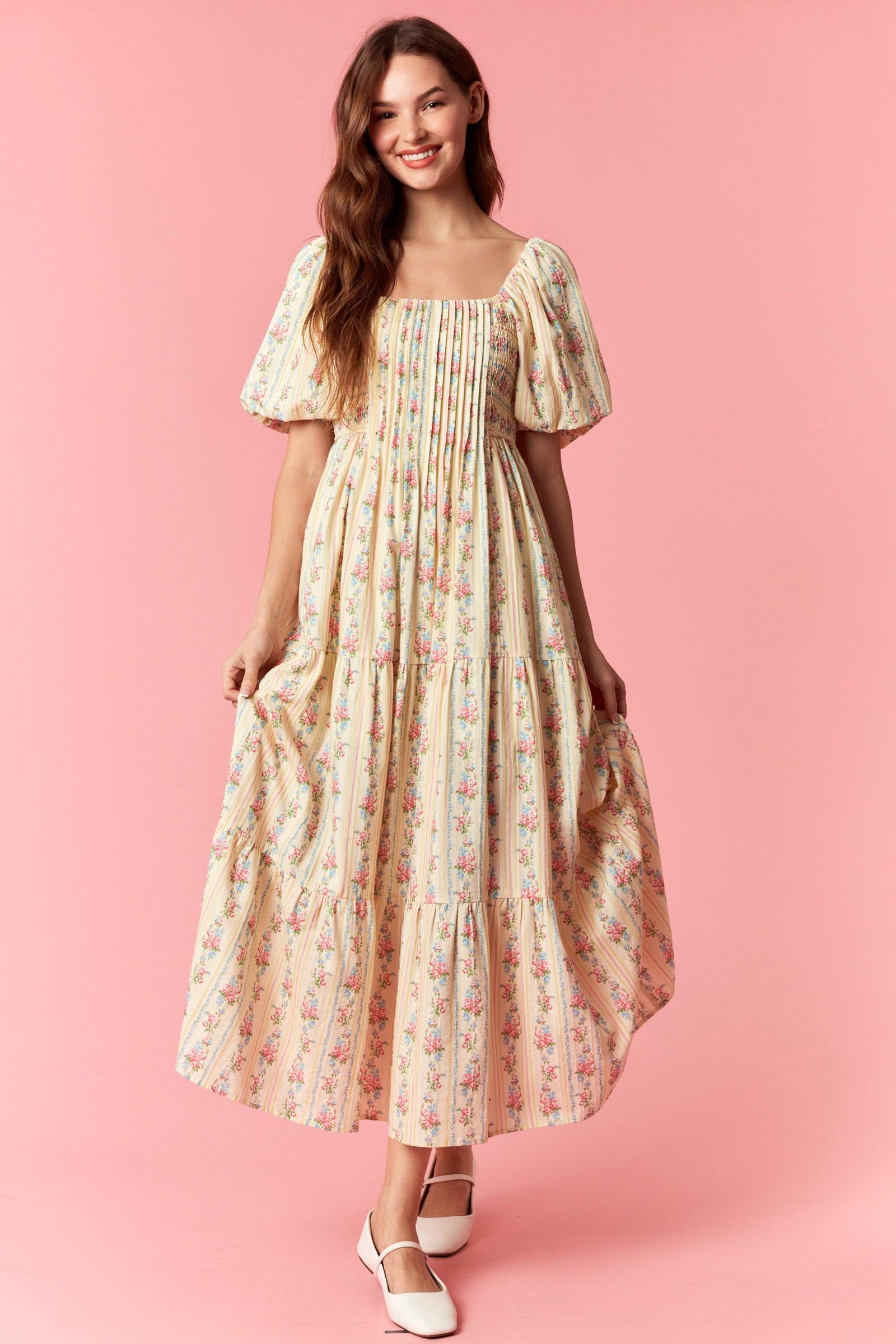 Caroline Puff Sleeve Dress