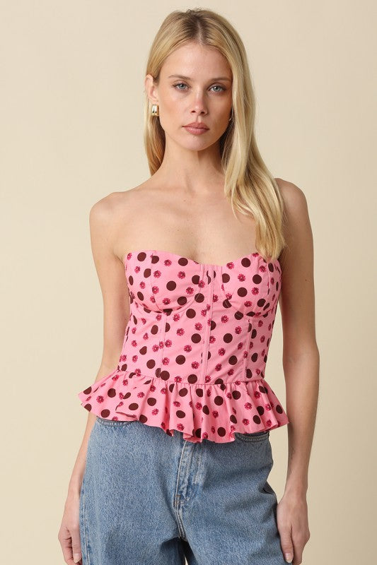 The Cocoa Bloom Corset Top