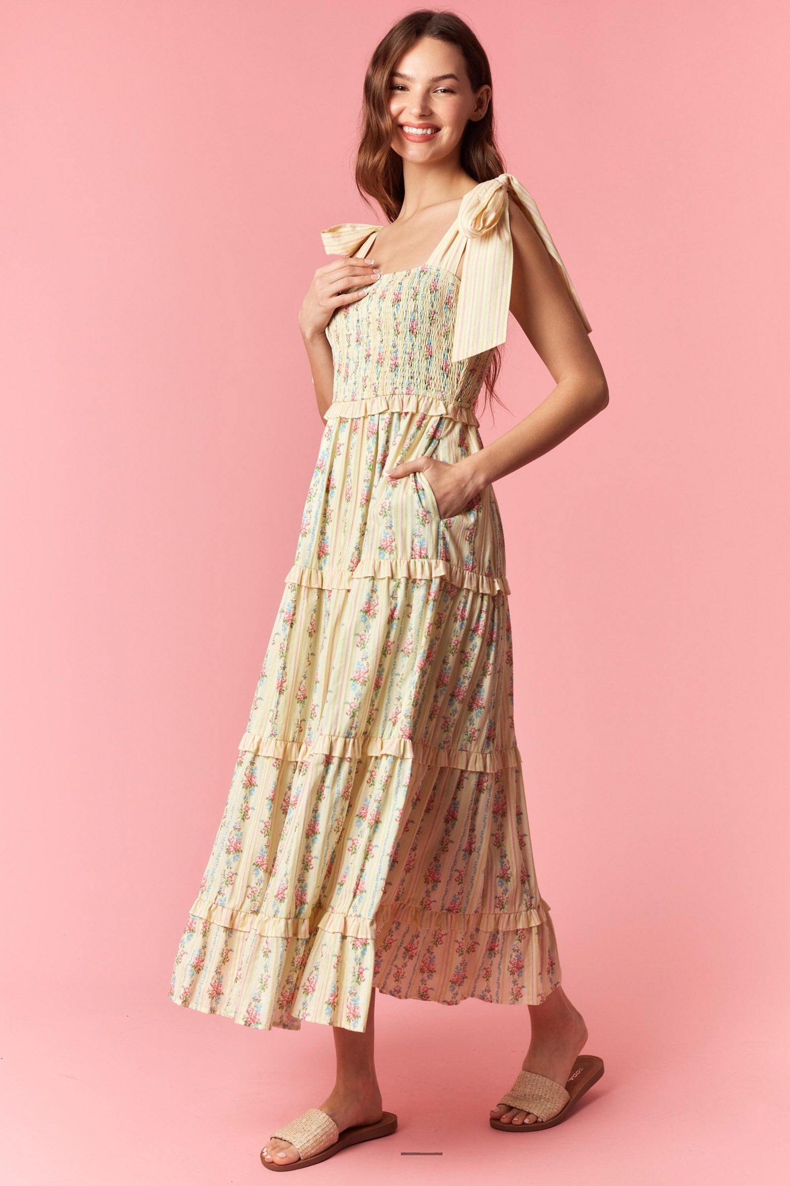 Caroline Tie Sleeve Dress