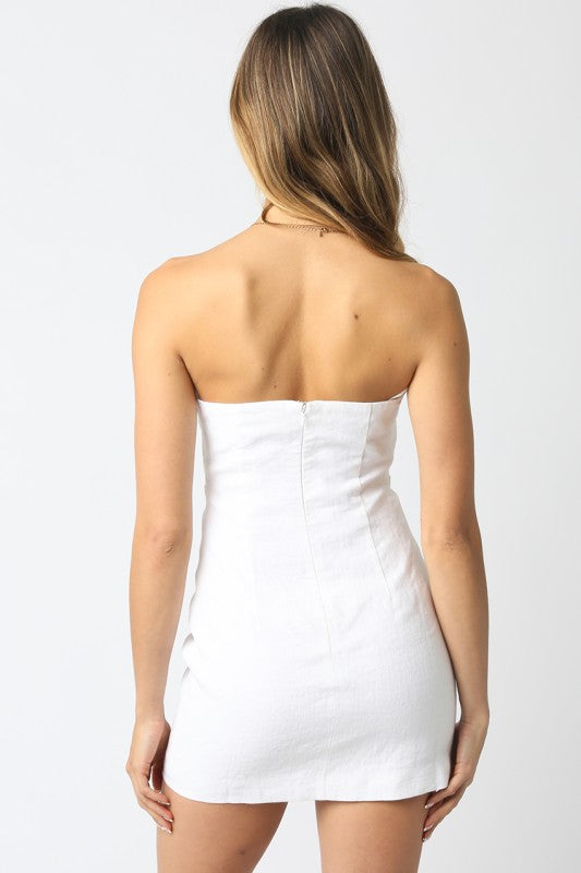 White Linen Mini Dress Shop The Muse White Linen Mini Dress Shop The Muse