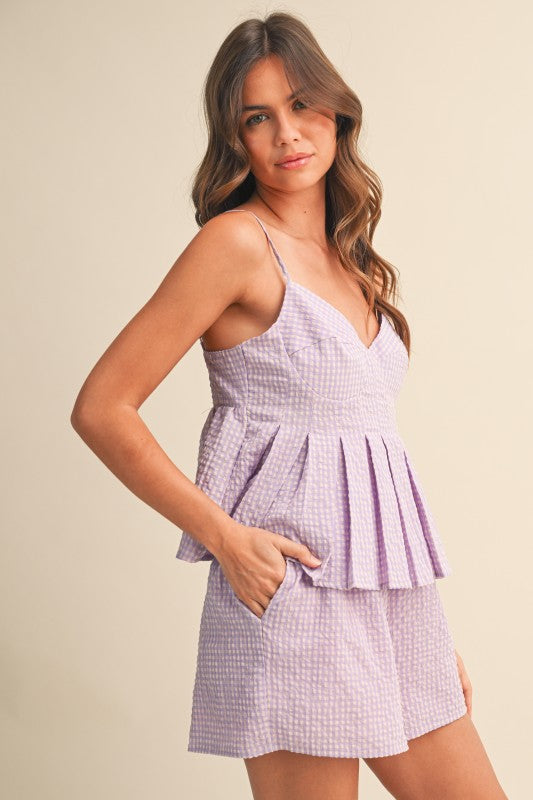 Purple/Pink Peplum Set