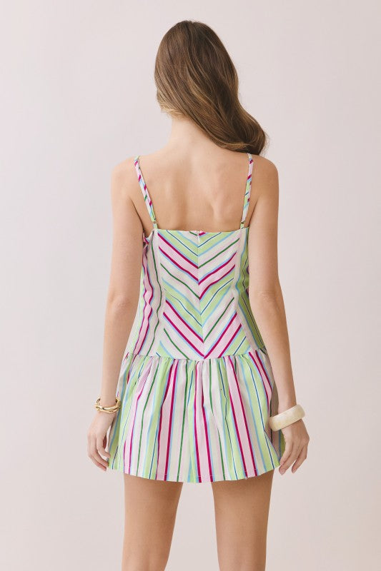 Retro Lines Mini Dress