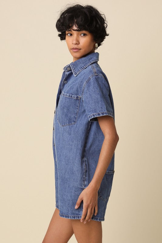 Denim T-Shirt Romper