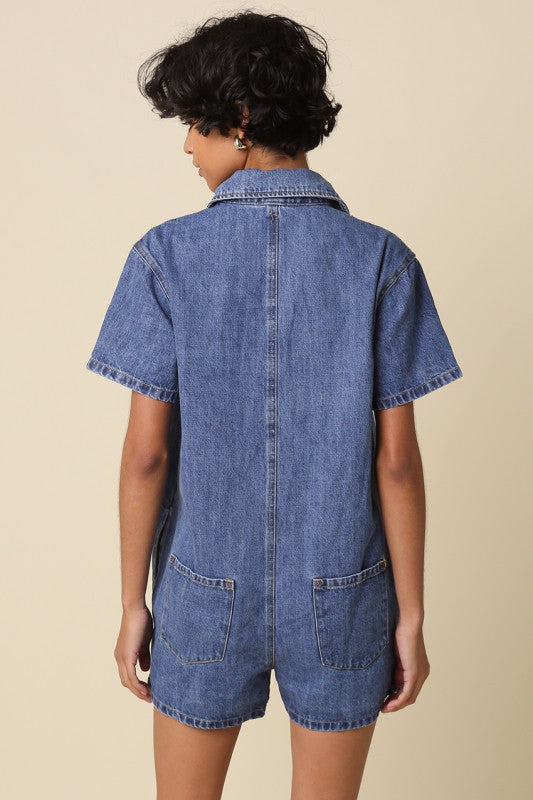 Denim T-Shirt Romper