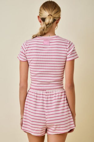 Zara Stripe Set (Pink)