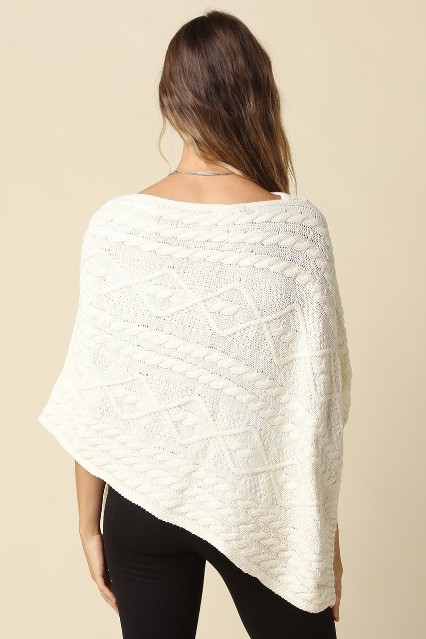 Ollie Sweater Poncho (Ivory)