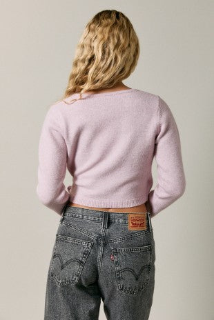 Mia Wrap Sweater (Blush)