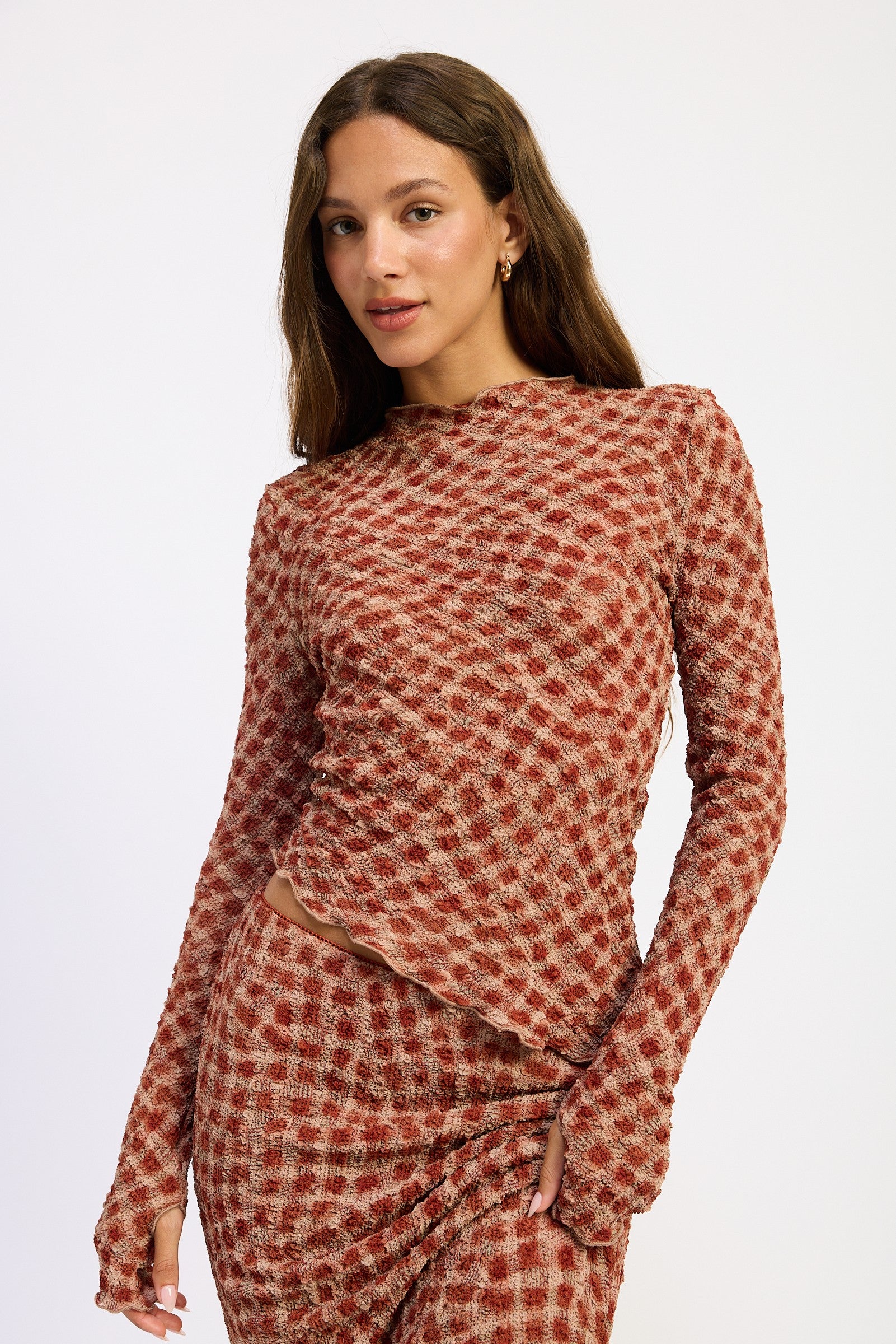 Spiced Gingham Skirt Set