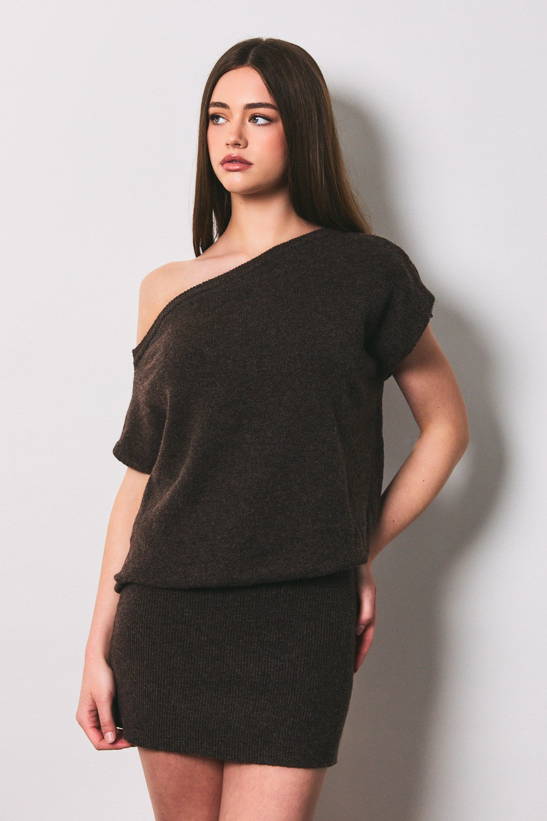 Cocoa Off Shoulder Dress