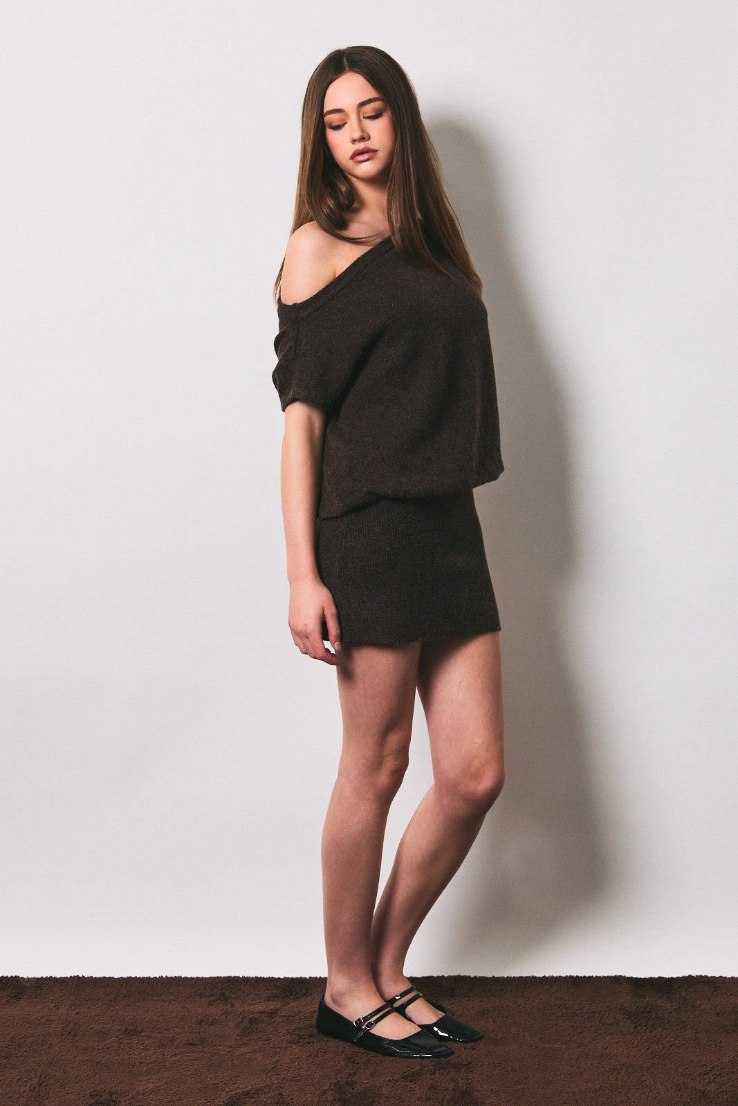Cocoa Off Shoulder Dress