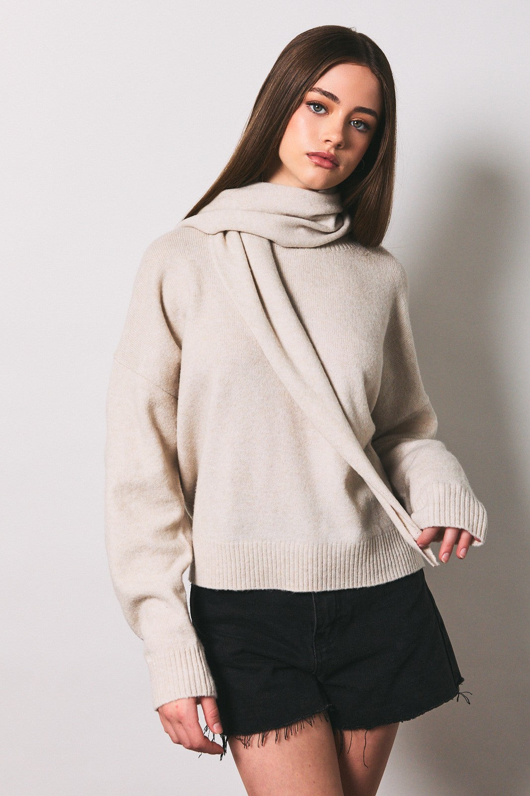 Wrapped Oatmeal Sweater