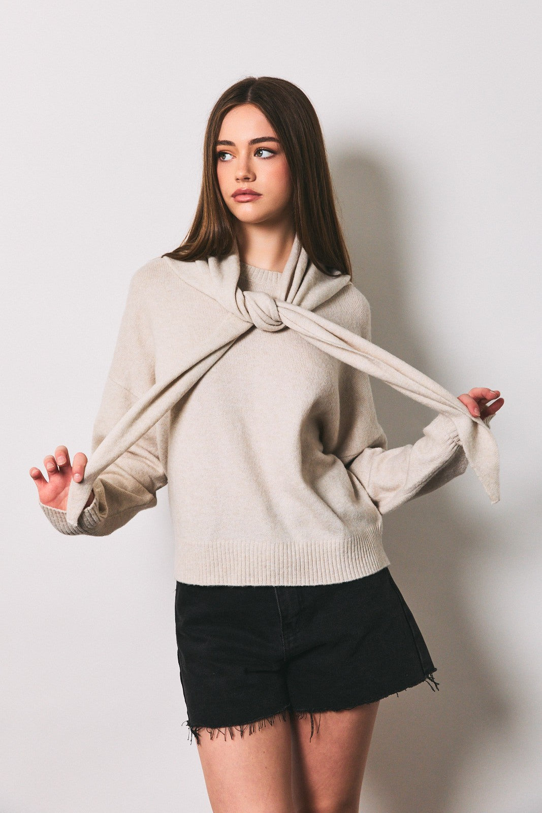 Wrapped Oatmeal Sweater