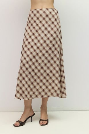 Blair Plaid Midi (Vanilla)