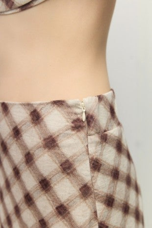 Blair Plaid Midi (Vanilla)