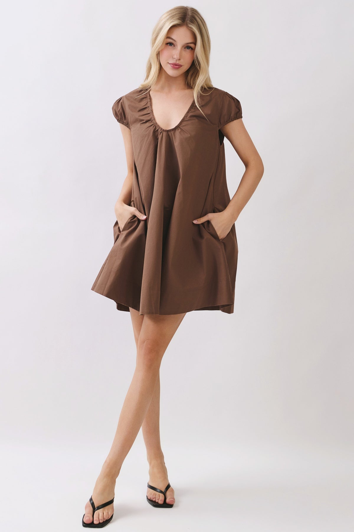Little Miss Mini Dress (Brown)