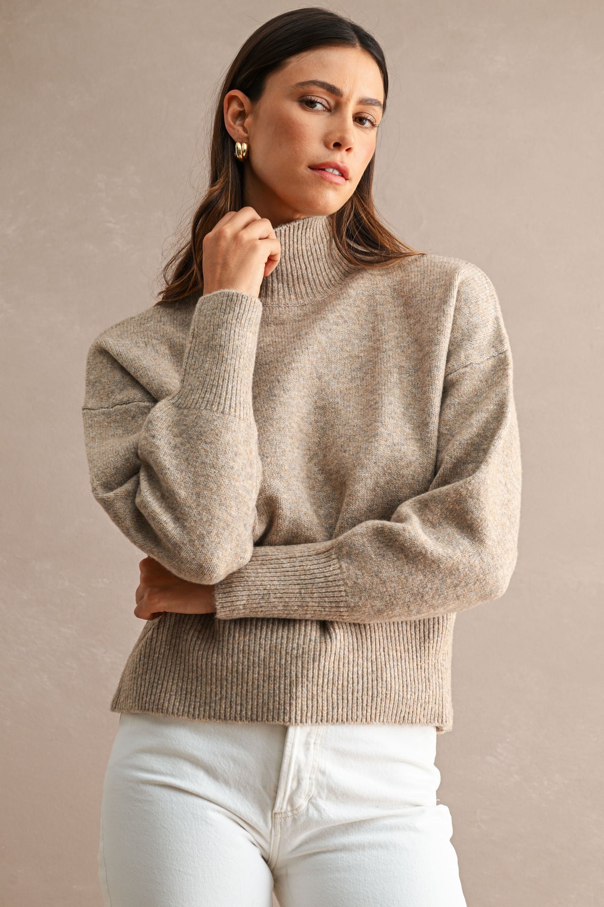 Mocha Turtleneck Sweater